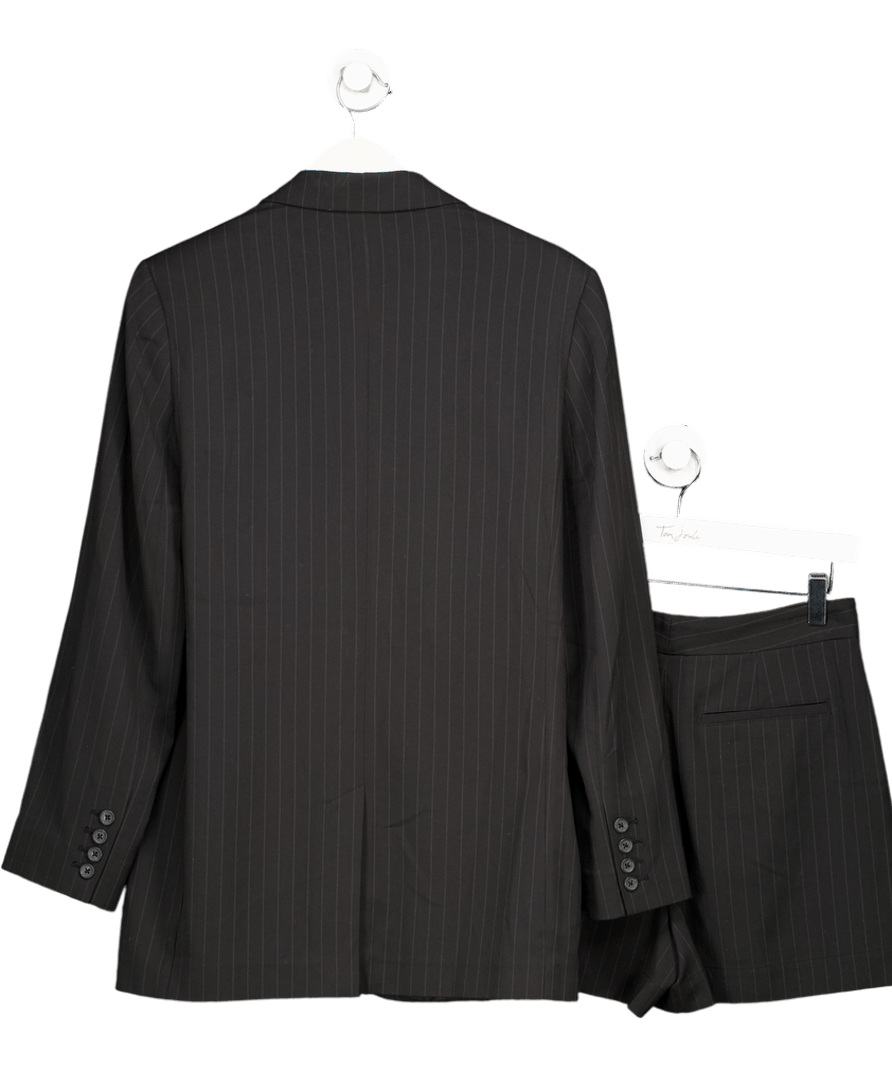 ATM Black Twill Boyfriend Blazer And Short Set UK 6 - Reliked