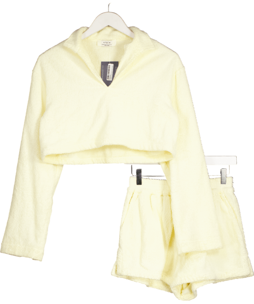Atoir Cream 2 - piece Santa Monica Towelling Shorts And Top Set UK 6 - Reliked