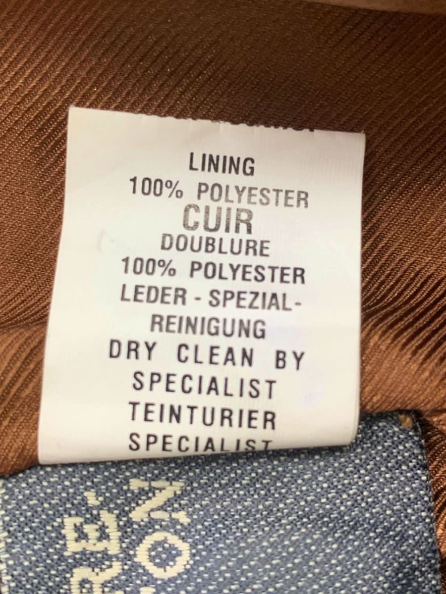 Attraction Brown Leather Blazer UK L - Reliked