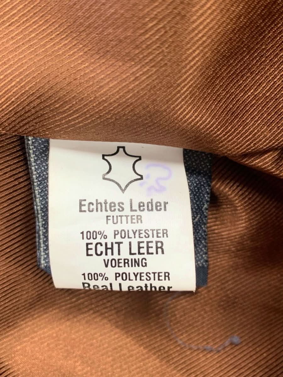 Attraction Brown Leather Blazer UK L - Reliked