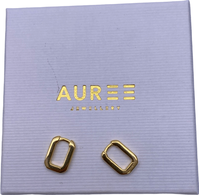 Auree Gold Rectangular Linked Earrings - Reliked