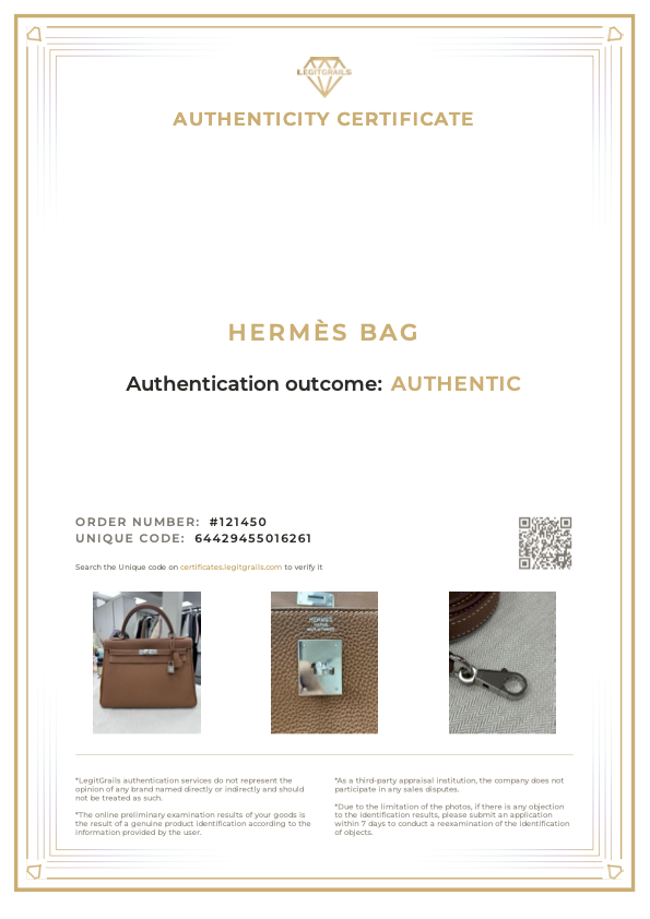 Hermès Kelly 32 Gold Togo Leather with Palladium Hardware Handbag