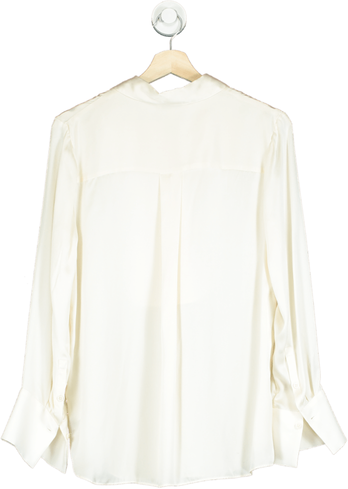 Autograph Cream Silk Button Down Blouse UK 12 - Reliked