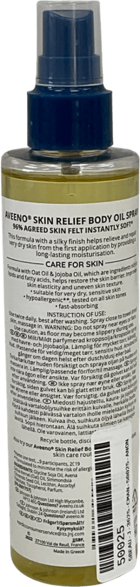 Aveeno Skin Relief Body Oil Spray 200ml - Reliked