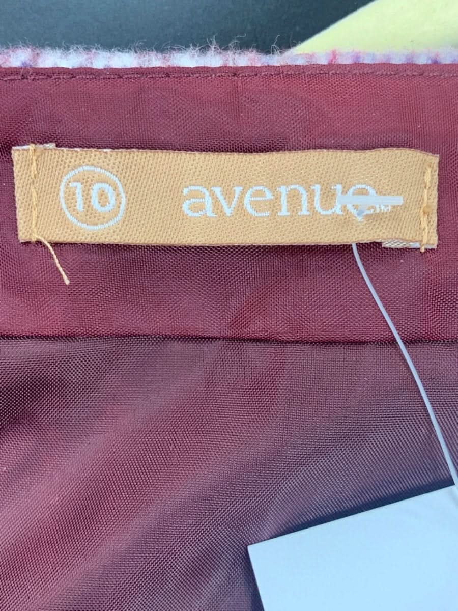 Avenue Burgundy Checkered Mini Skirt UK 10 - Reliked