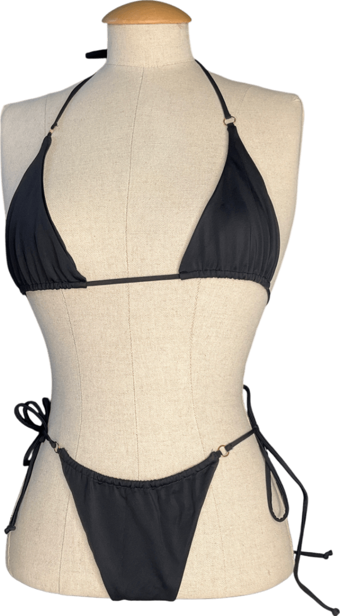 away that day Black Rio Bikini UK XS - Reliked