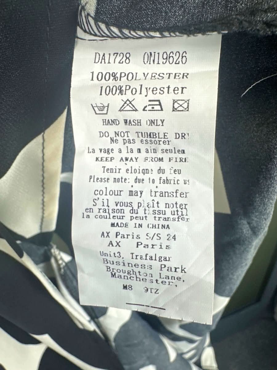 AX Paris Black & White Printed Dress UK 8 - Reliked