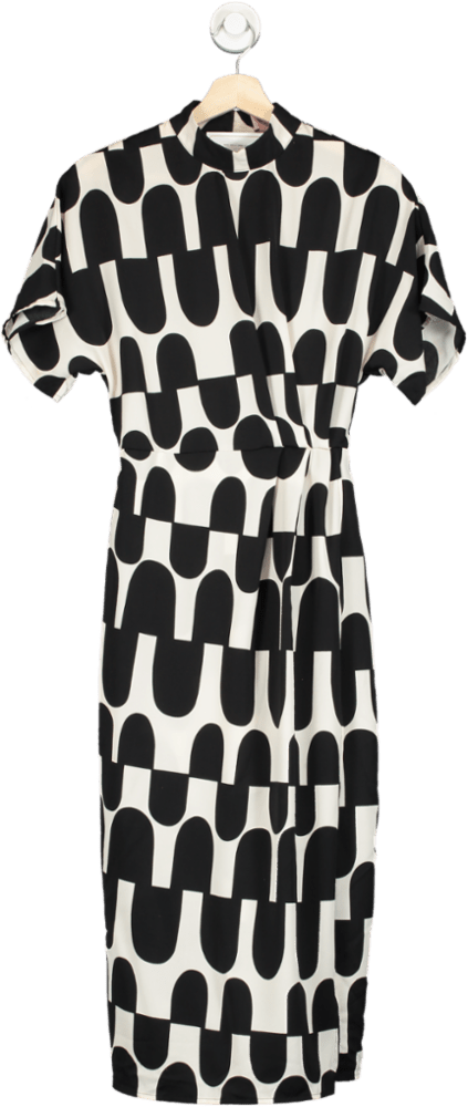 AX Paris Black & White Printed Dress UK 8 - Reliked