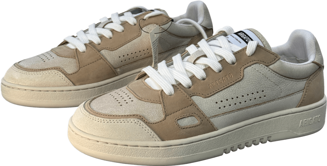 AXEL ARIGATO Beige Leather Dice Lo Trainers UK 5 EU 38 👠 - Reliked