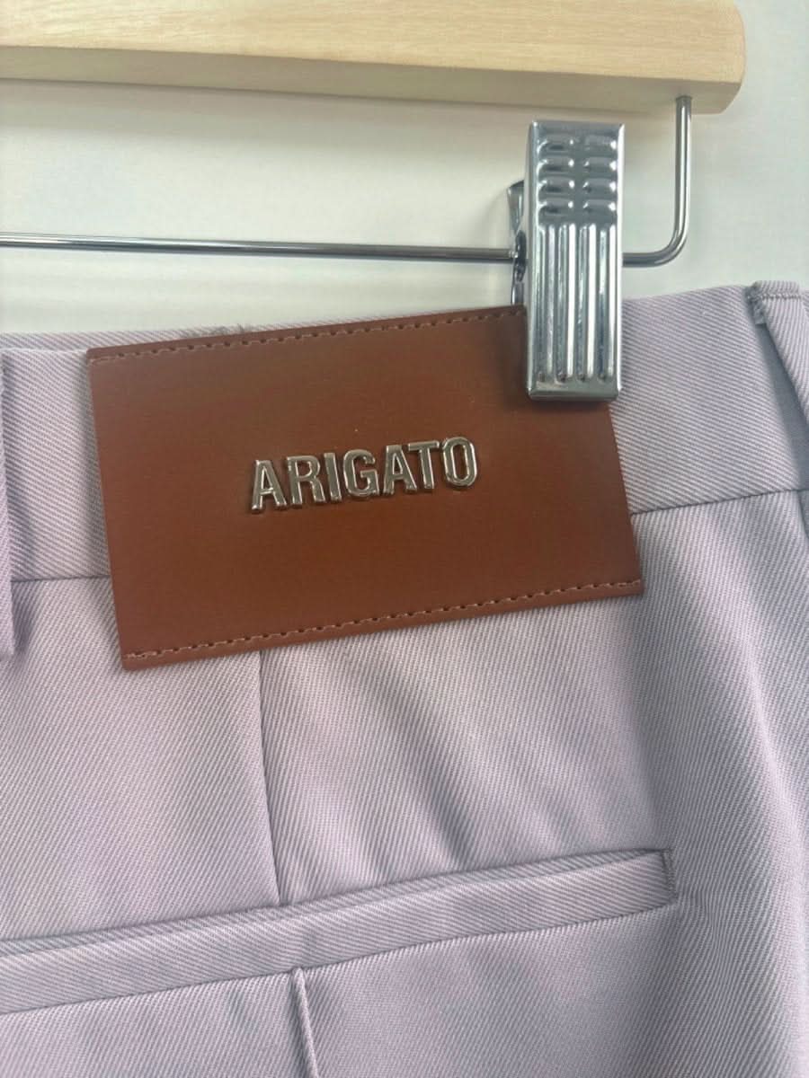 Axel Arigato Pale Beige Supper Straight Wool Trousers XS - Reliked