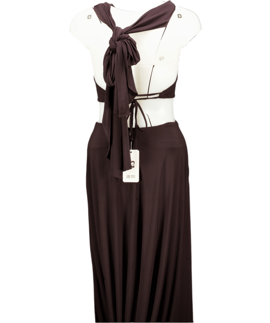 AYM Dark Brown Echo Maxi Dress UK XS - Reliked