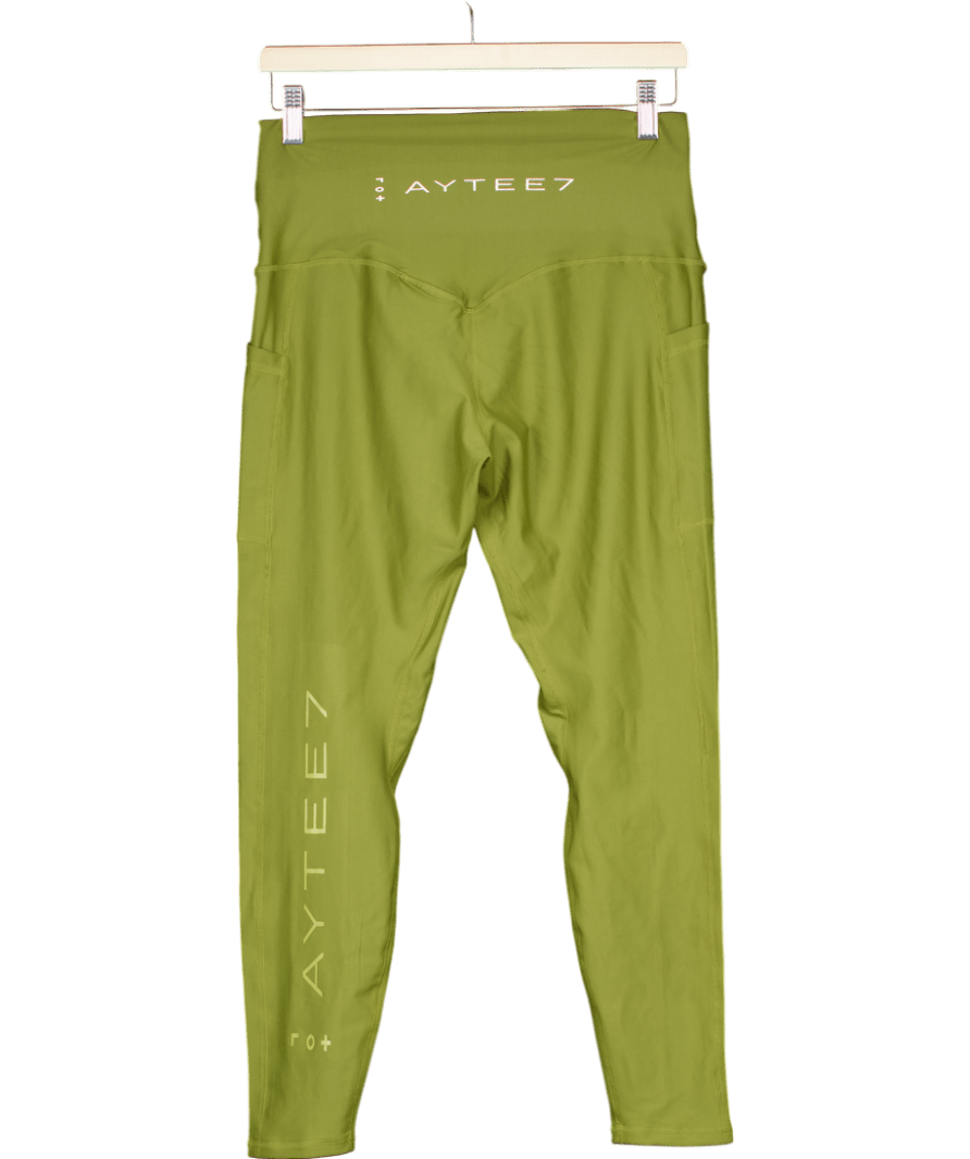 Aytee7 Green Energy High Waisted Legging - Khaki UK 10 - Reliked