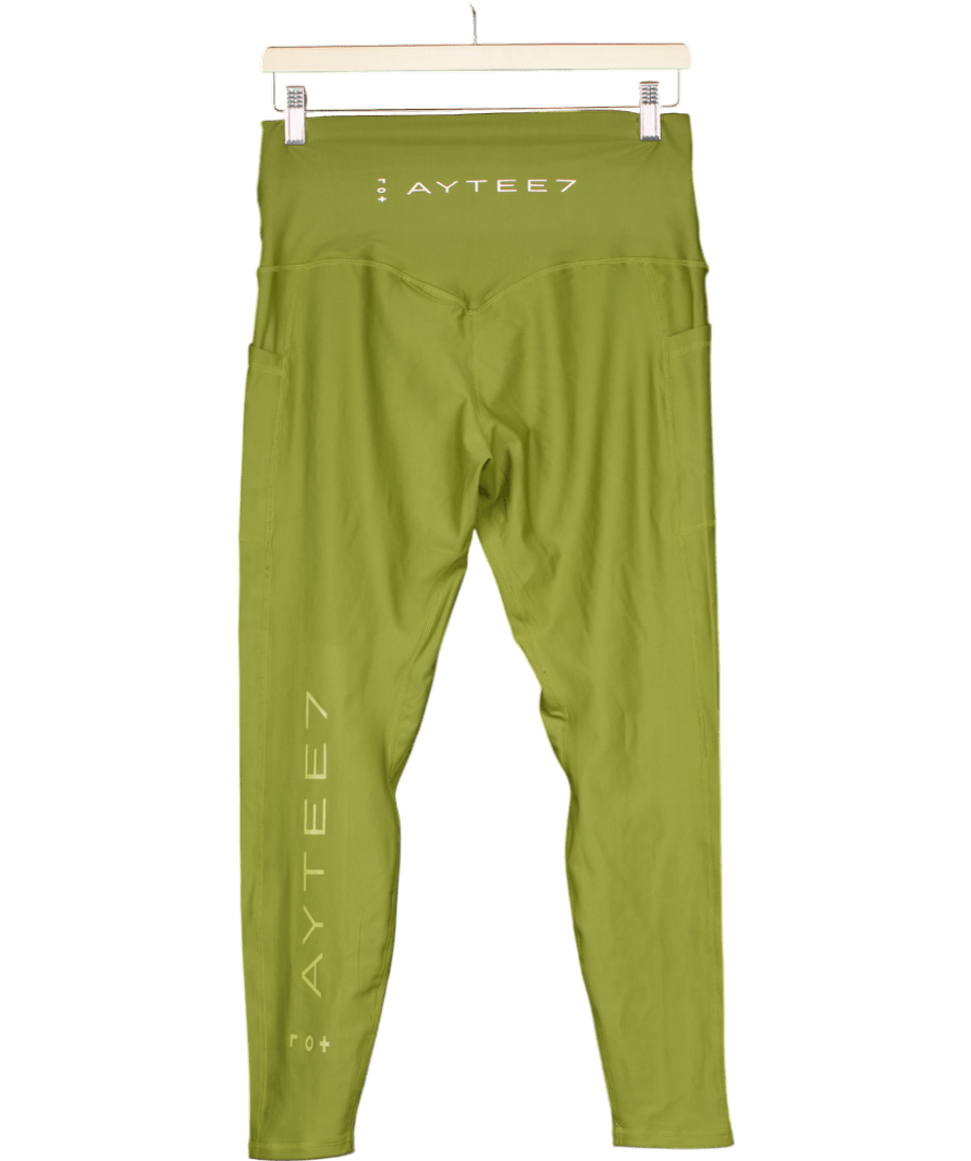 Aytee7 Green Energy High Waisted Legging - Khaki UK 10 - Reliked