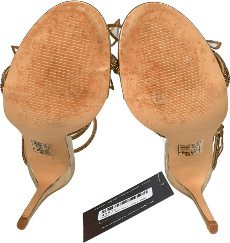 azalea wang Metallic Dancy - gold Stiletto Sandal UK 5 EU 38 👠 - Reliked