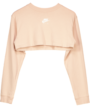 Nike Pink Cropped Air Sweatshirt UK L