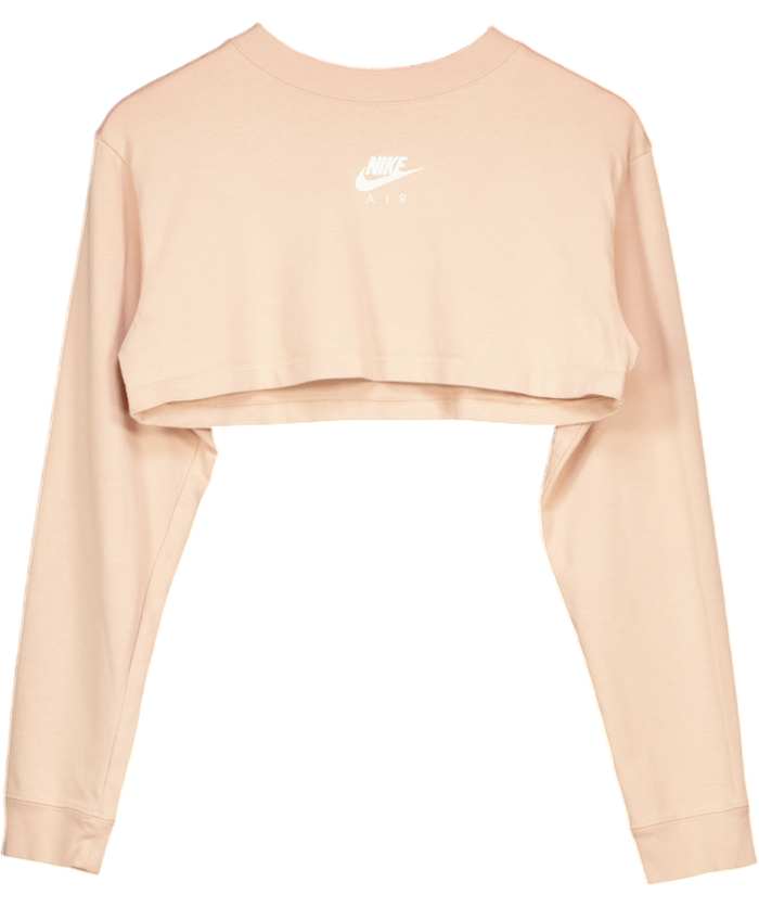 Nike Pink Cropped Air Sweatshirt UK L