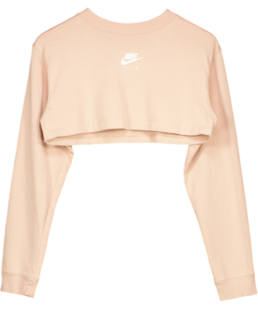 Nike Pink Cropped Air Sweatshirt UK L