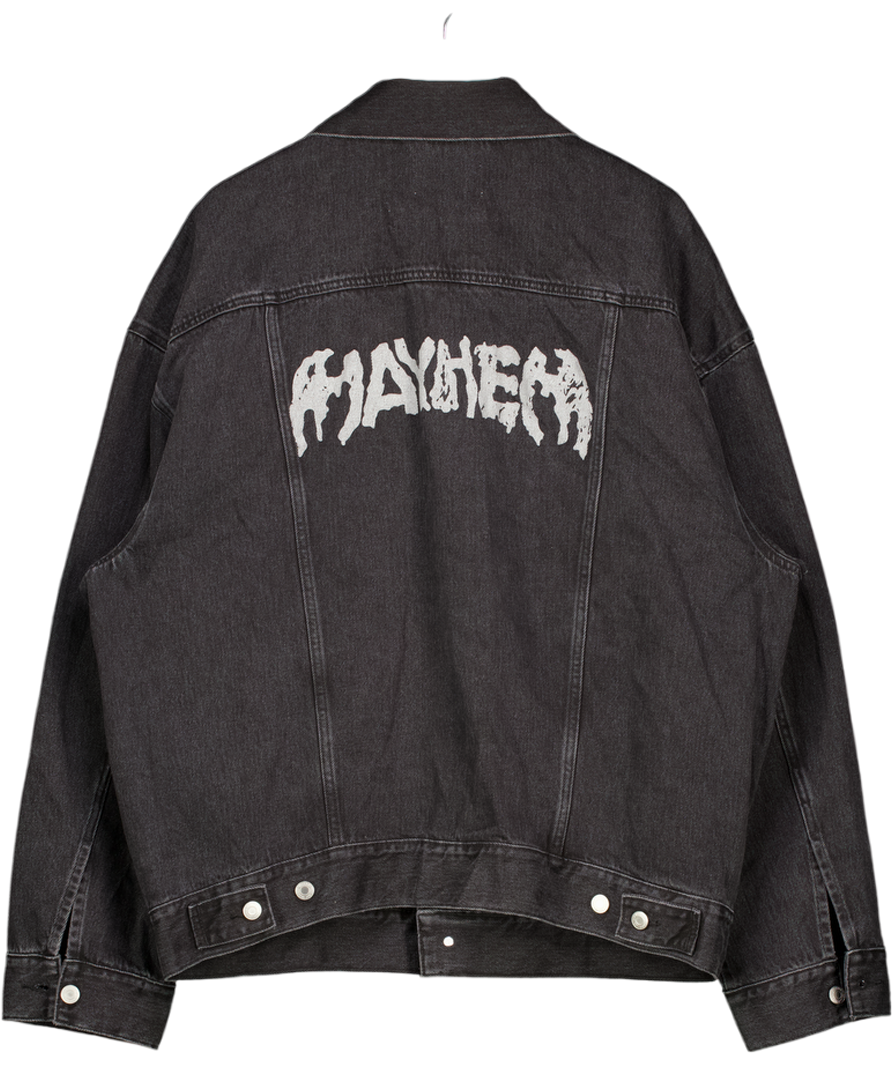 WEEKDAY Black Lady Gaga Denim Jacket UK L