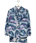 Marina Rinaldi Blue Silk And Cotton Shirt UK 10