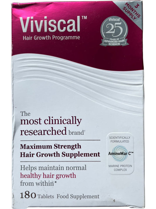 Viviscal Maximum Strength Hair Growth Supplements 3 Month Supply Tablets BNIB