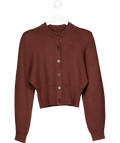 ASOS Chocolate Brown Volume Sleeve Cardigan UK S