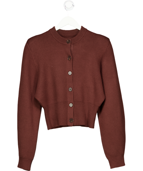 ASOS Chocolate Brown Volume Sleeve Cardigan UK S