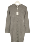 PRETTY LAVISH Grey Aida Knitted Mini Dress UK XS