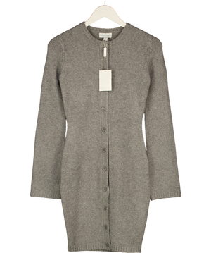 PRETTY LAVISH Grey Aida Knitted Mini Dress UK XS