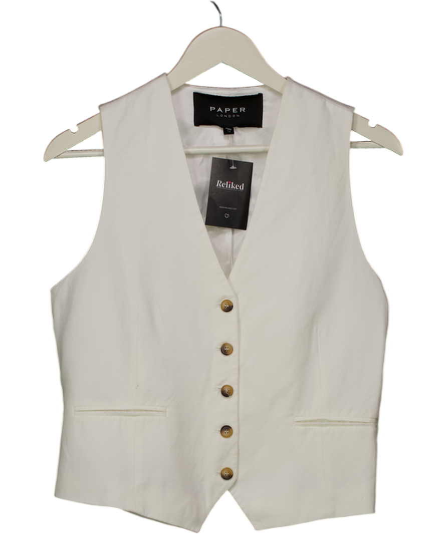 Paper London Ivory Cream Victoria Waistcoat UK 12