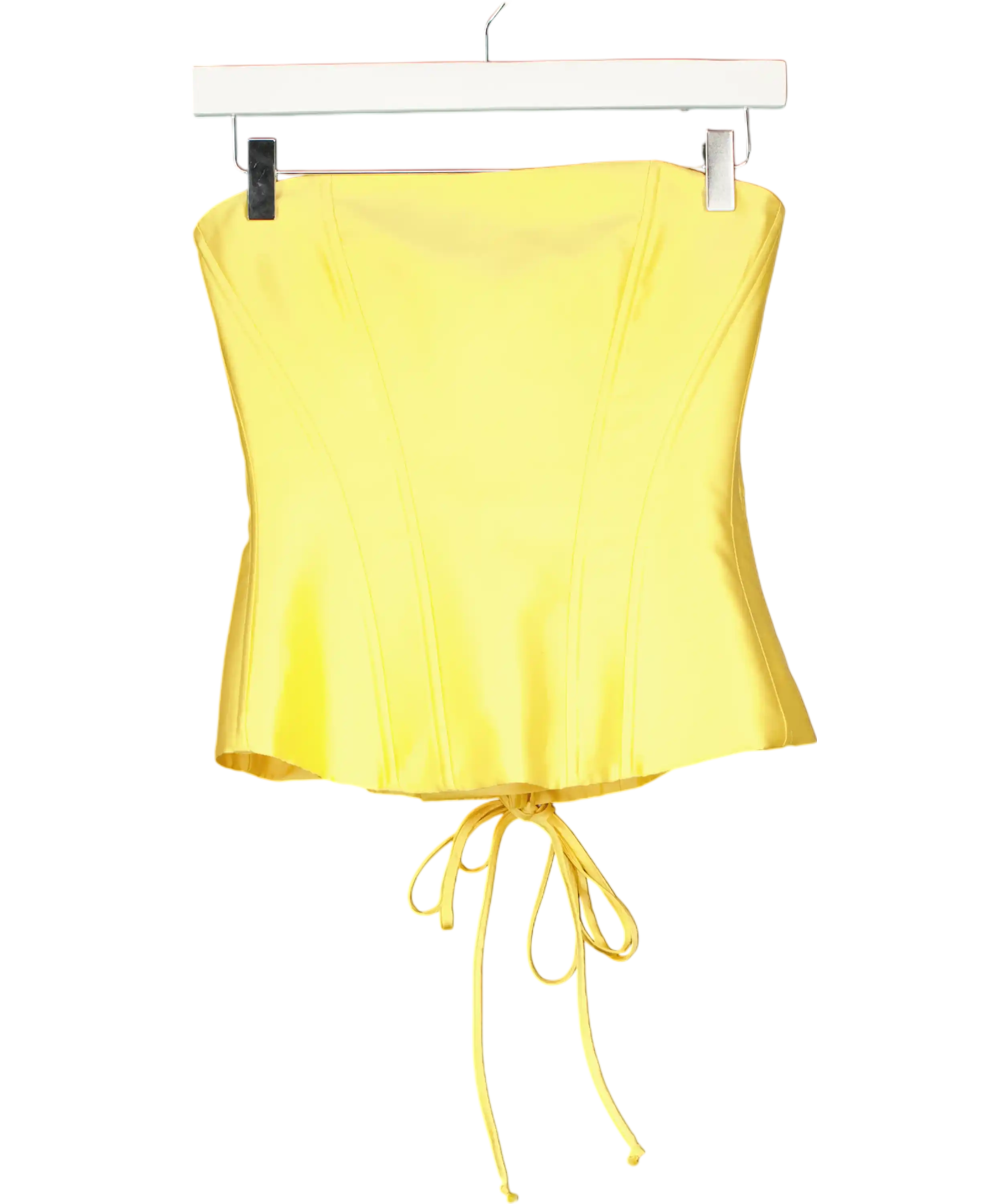 ROSAMOSARIO Yellow Barbie Taffeta Corset UK XS