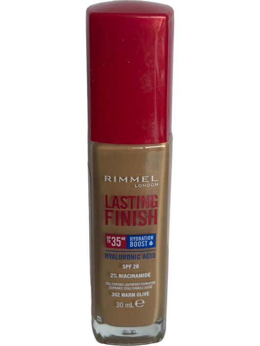 Rimmel Lasting Finish 35H Hydration Boost Hydrating Foundation SPF 20 Shade 302 Warm Olive 30 ml