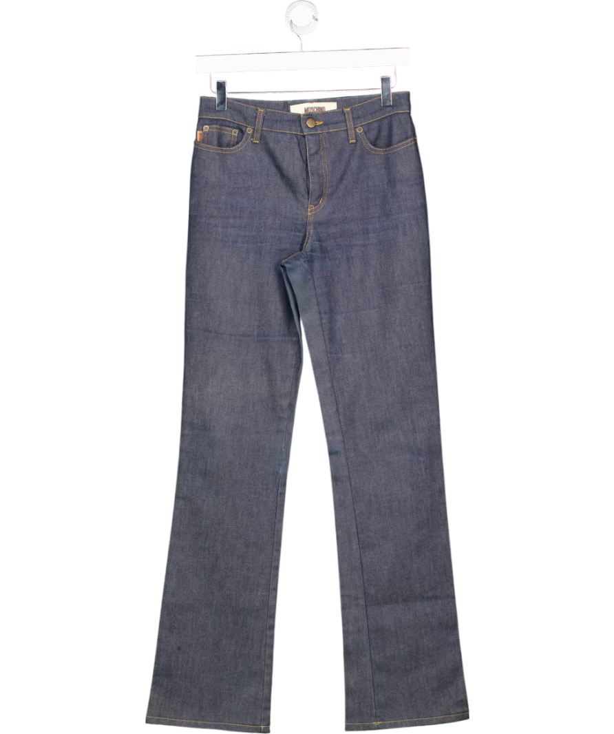 Moschino Blue E585 Dark Wash Straight Leg Jeans W28