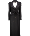 Karen Millen Black X Lydia Millen - Belted Double Breasted Coat UK 8