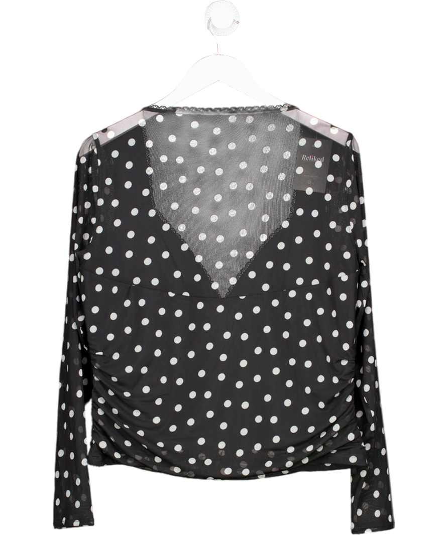 Abercrombie & Fitch Black Zoe Bra-free Long-sleeve Mesh Top UK XL