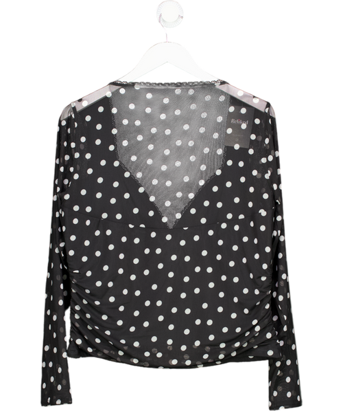 Abercrombie & Fitch Black Zoe Bra-free Long-sleeve Mesh Top UK XL