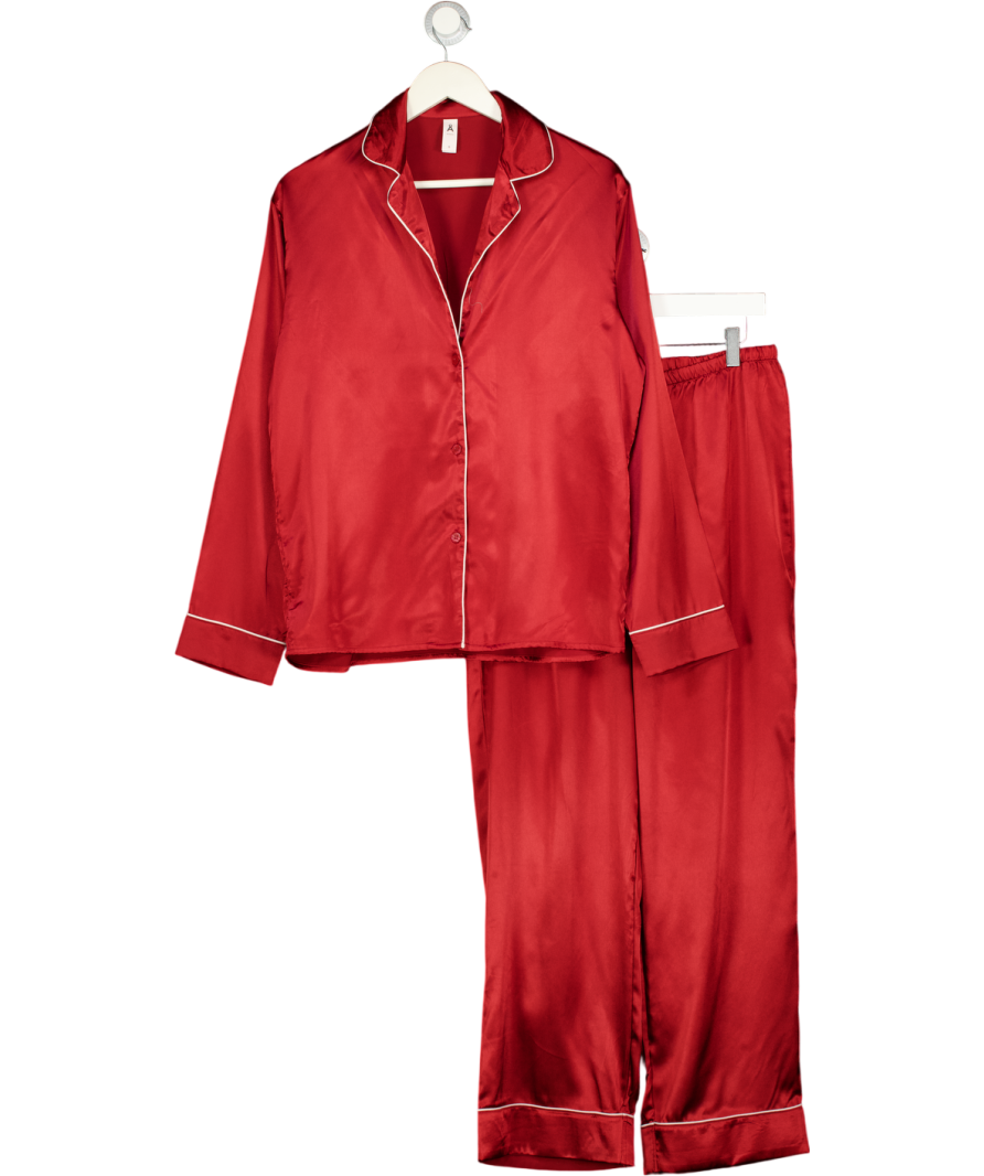 Ahlens Red Pyjama Set UK S