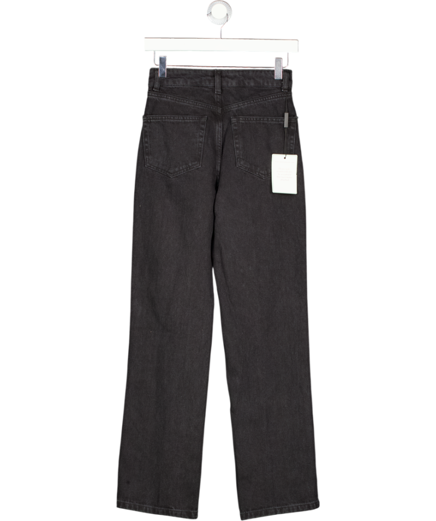 RAEY Black Organic-cotton Straight-leg Jeans W24