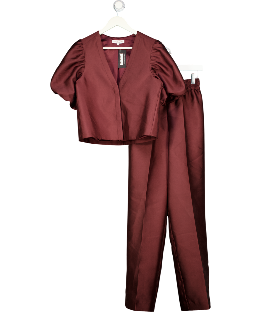 SINEAD KEARY 2-piece "the Aurora" Plum Purple Top And Trouser Set UK XS