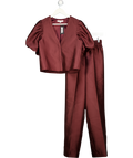 SINEAD KEARY 2-piece "the Aurora" Plum Purple Top And Trouser Set UK XS