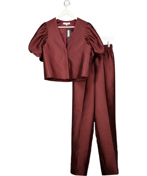 SINEAD KEARY 2-piece "the Aurora" Plum Purple Top And Trouser Set UK XS