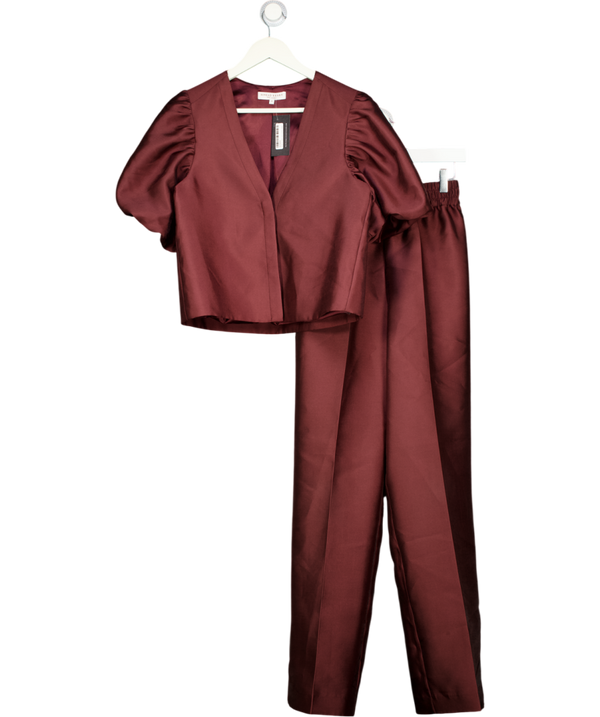 SINEAD KEARY 2-piece "the Aurora" Plum Purple Top And Trouser Set UK XS
