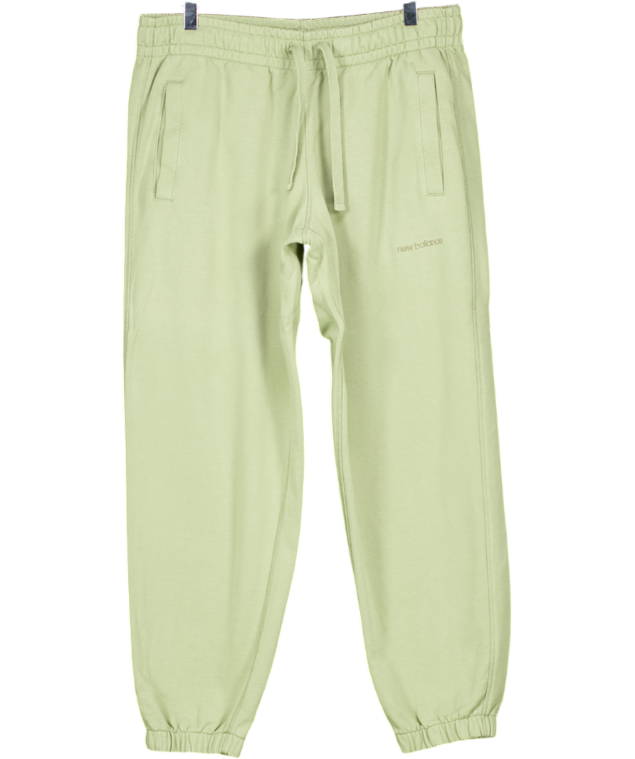 New Balance Green Cuffed Embroidered Joggers UK M