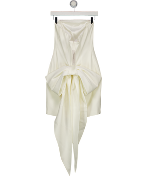 NADINE MERABI Emiliee White Mini Bow Back Dress  UK S/M