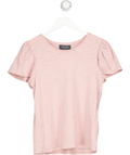 WYSE LONDON Pink / Silver Flutter Sleeve Star Embroidered T-shirt  Sz1 UK 8