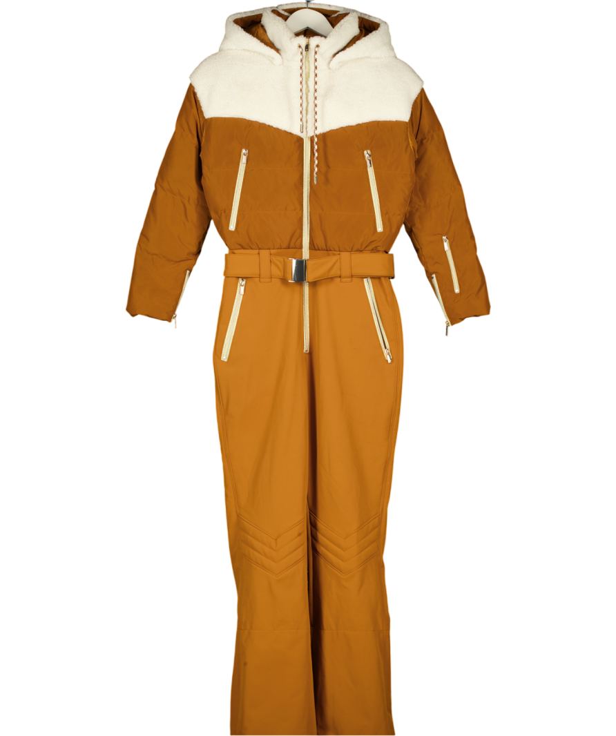 MY SUNDAY SKI Down Filled Frontier Ski Suit - Chestnut Brown UK S