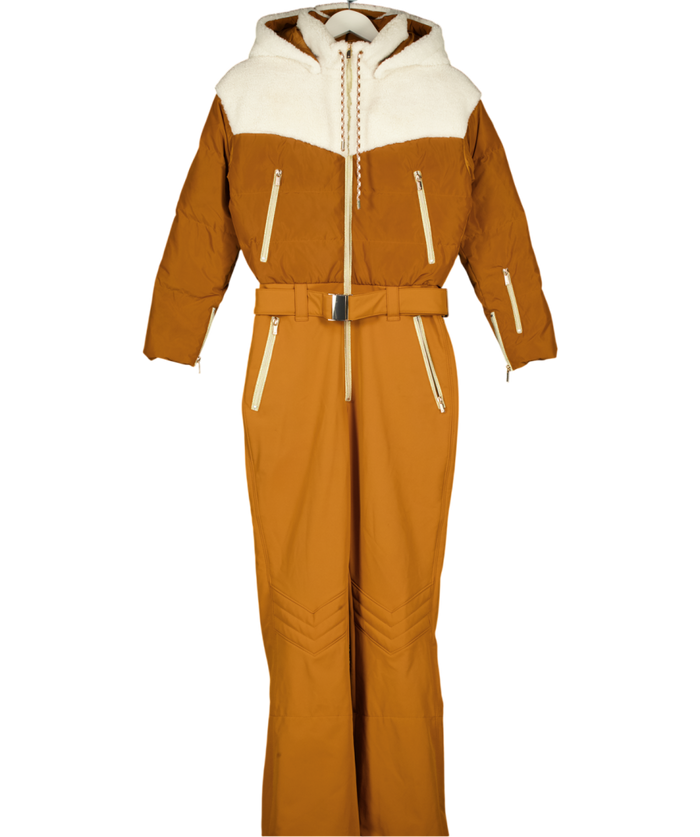 MY SUNDAY SKI Down Filled Frontier Ski Suit - Chestnut Brown UK S
