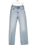 ZARA Blue High Rise Straight Jeans UK 8