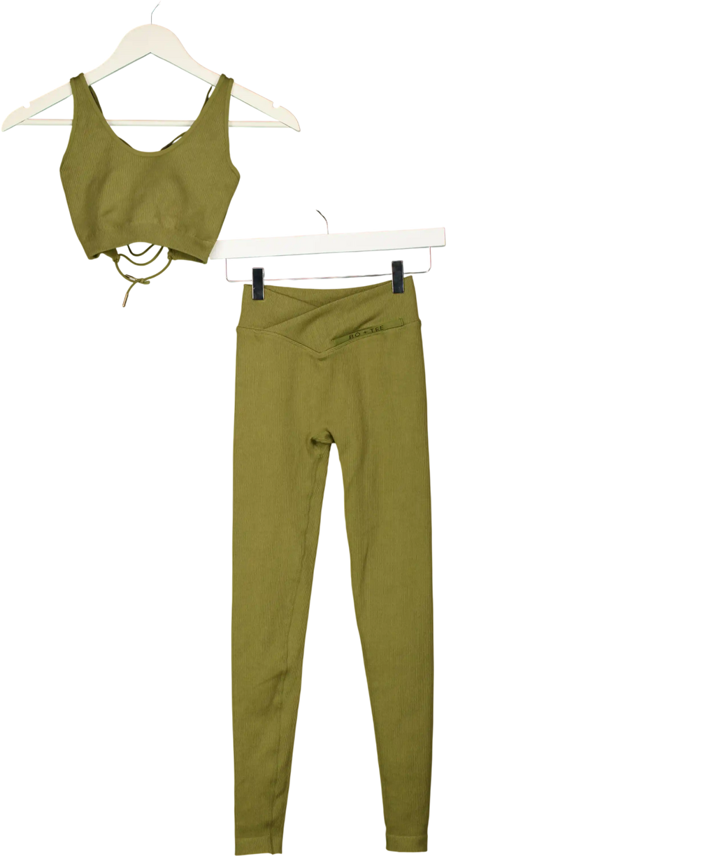 Bo + Tee Green Sports Bra With Leggings UK S