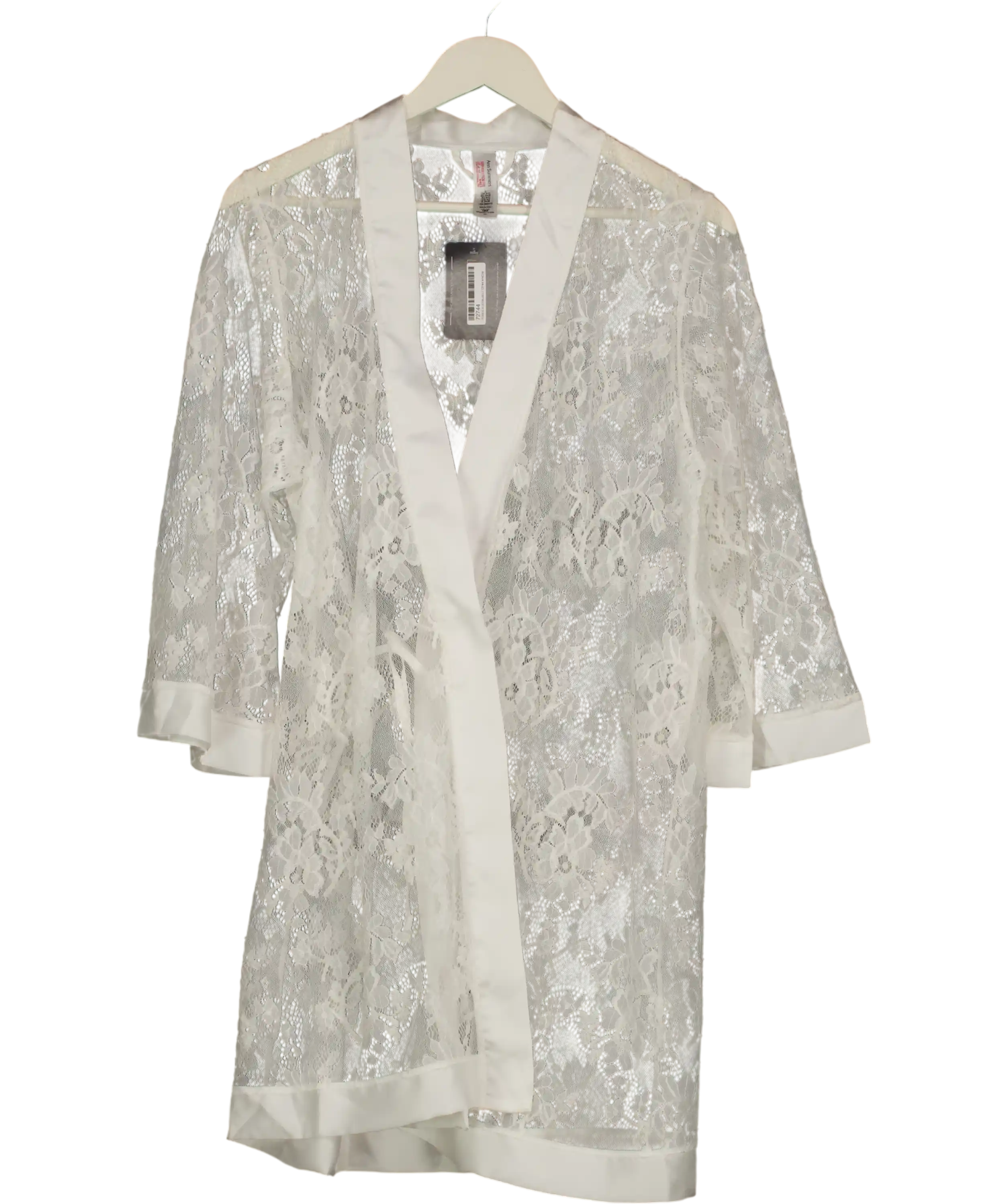 Ann Summers White Availing All Over Lace Robe UK S