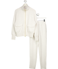 VARLEY 2-piece Cream Marl Roxbury Doublesoft Sweat Top (uk S) & Zip Hem Joggers 29.5 (uk Xs) UK XS/S